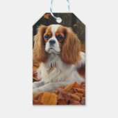 Cavalier King in de herfst laat Herfst inspireren Cadeaulabel (Voorkant)