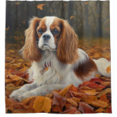 Cavalier King in de herfst laat Herfst inspireren Douchegordijn (Voorkant)