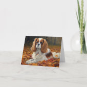 Cavalier King in de herfst laat Herfst inspireren Kaart (Voorkant)