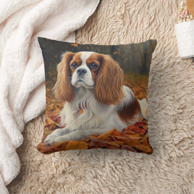 Cavalier King in de herfst laat Herfst inspireren Kussen (Deken)