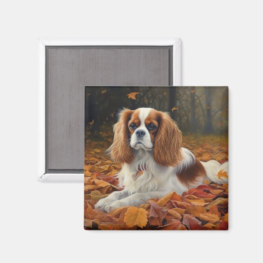 Cavalier King in de herfst laat Herfst inspireren Magneet (Voorkant / Achterkant)