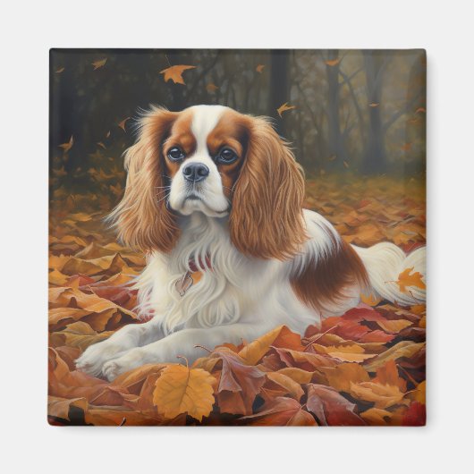Cavalier King in de herfst laat Herfst inspireren Magneet (Voorkant)