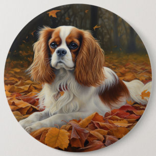 Cavalier King in de herfst laat Herfst inspireren Ronde Button 6,0 Cm