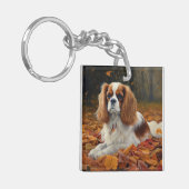 Cavalier King in de herfst laat Herfst inspireren Sleutelhanger (Voorkant Links)