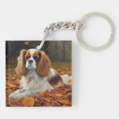 Cavalier King in de herfst laat Herfst inspireren Sleutelhanger (Achterkant)