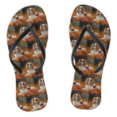 Cavalier King in de herfst laat Herfst inspireren Teenslippers (Voetbed)