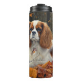 Cavalier King in de herfst laat Herfst inspireren Thermosbeker (Voorkant)