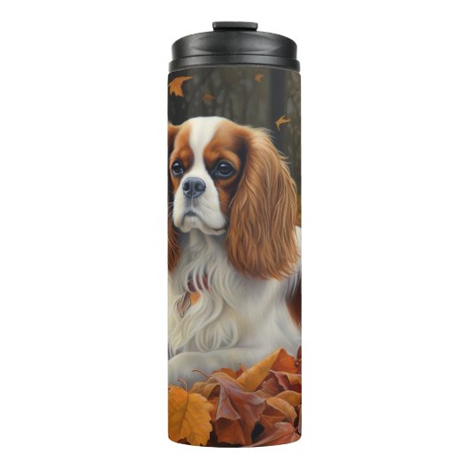 Cavalier King in de herfst laat Herfst inspireren Thermosbeker (Voorkant)