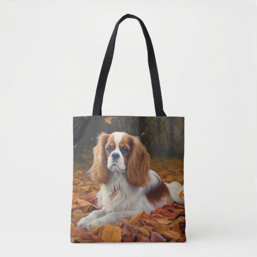 Cavalier King in de herfst laat Herfst inspireren Tote Bag (Voorkant)