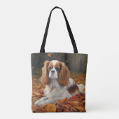 Cavalier King in de herfst laat Herfst inspireren Tote Bag (Achterkant)