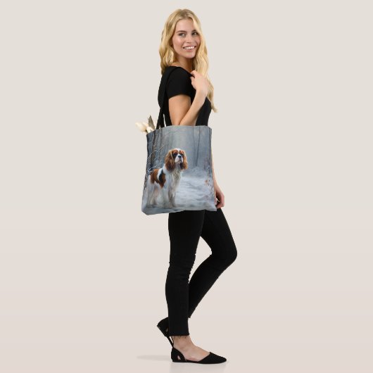 Cavalier King Laat het Sneeuwen Kerst Borstel  Tote Bag (Op model)