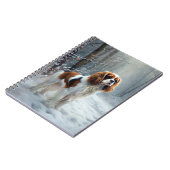 Cavalier King Laat het Sneeuwen Kerst Borstelhaar Notitieboek (Linkerzijde)