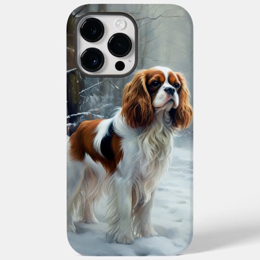 Cavalier King liet het sneeuwkerstborstel Case-Mate iPhone Case (Achterkant)
