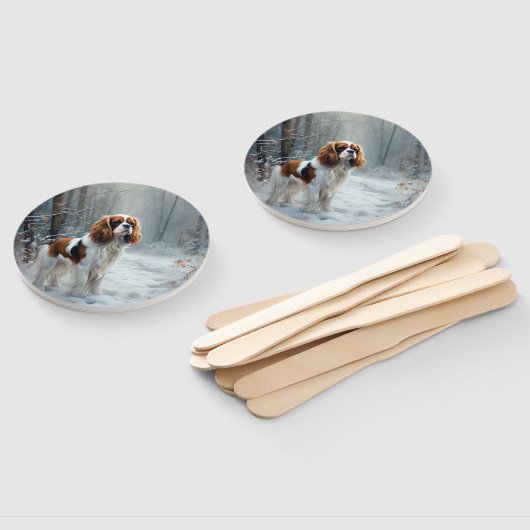 Cavalier King liet het sneeuwkerstborstel Handwaaier (Niet-gemonteerd)