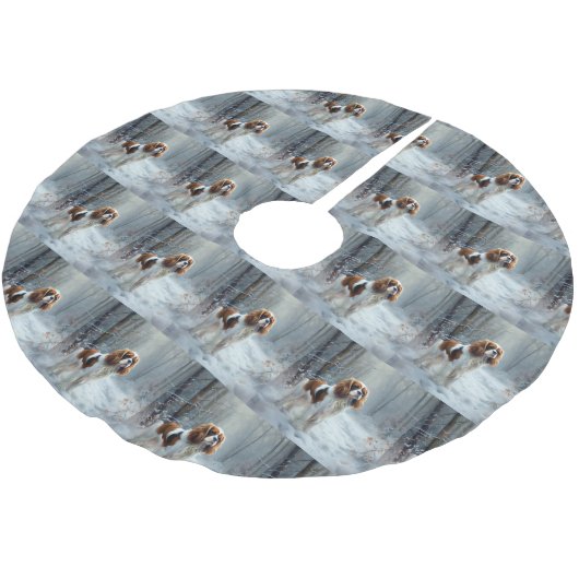 Cavalier King liet het sneeuwkerstborstel Kerstboom Rok (Gekanteld)