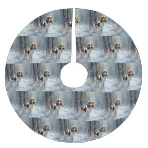 Cavalier King liet het sneeuwkerstborstel Kerstboom Rok