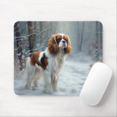 Cavalier King liet het sneeuwkerstborstel Muismat (Met muis)