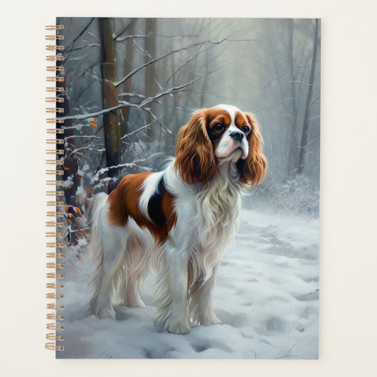 Cavalier King liet het sneeuwkerstborstel Planner (Voorkant)
