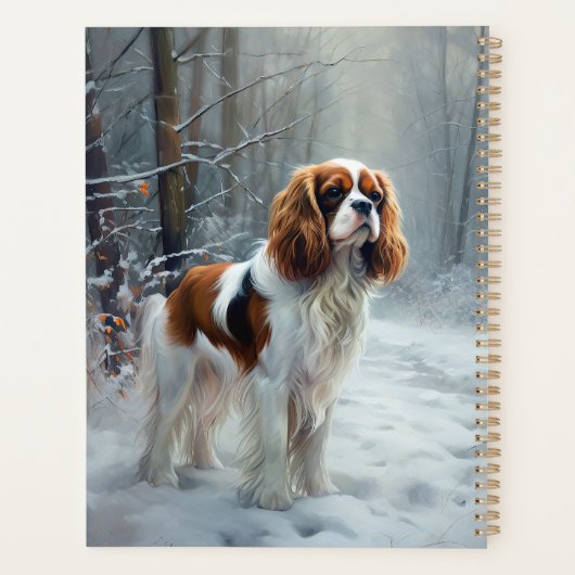 Cavalier King liet het sneeuwkerstborstel Planner (Achterkant)