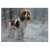 Cavalier King liet het sneeuwkerstborstel Snijplank (Voorkant)