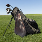 Cavalier King met Kerstman Feestelijke Kerstmis Golfhanddoek (Groen)