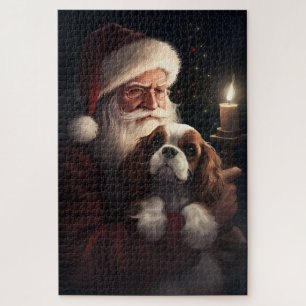 Cavalier King met Kerstman Feestelijke Kerstmis Legpuzzel