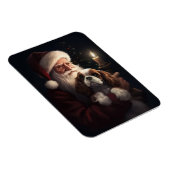 Cavalier King met Kerstman Feestelijke Kerstmis Magneet (Rechterzijde)