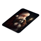 Cavalier King met Kerstman Feestelijke Kerstmis Magneet (Linkerzijde)