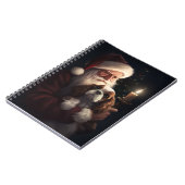 Cavalier King met Kerstman Feestelijke Kerstmis Notitieboek (Linkerzijde)