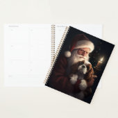 Cavalier King met Kerstman Feestelijke Kerstmis Planner (Display)