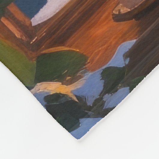 Cavalier King met kerstverlichting Fleece Deken (Hoek)