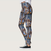 Cavalier King met kerstverlichting Leggings (Links)