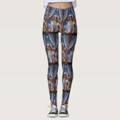 Cavalier King met kerstverlichting Leggings (Voorkant)