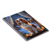 Cavalier King met kerstverlichting Notitieboek (Rechterzijde)