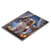 Cavalier King met kerstverlichting Notitieboek (Linkerzijde)