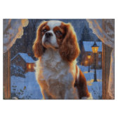 Cavalier King met kerstverlichting Snijplank (Voorkant)