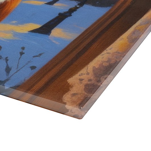 Cavalier King met kerstverlichting Snijplank (Hoek)