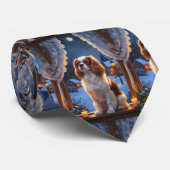 Cavalier King met kerstverlichting Stropdas (Opgerold)