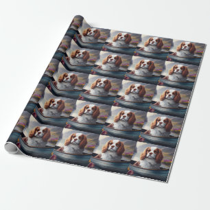 Cavalier King op een peddel: Een landschapsavontuu Cadeaupapier
