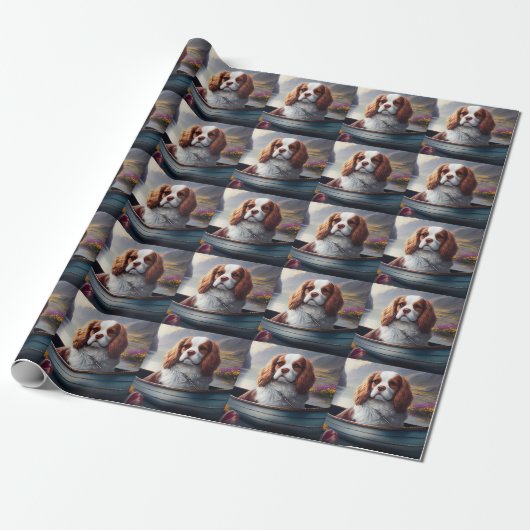 Cavalier King op een peddel: Een Schilderachtig av Cadeaupapier (Uitgerold)
