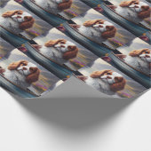 Cavalier King op een peddel: Een Schilderachtig av Cadeaupapier (Hoek)