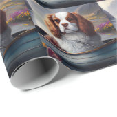 Cavalier King op een peddel: Een Schilderachtig av Cadeaupapier (Rol Hoek)