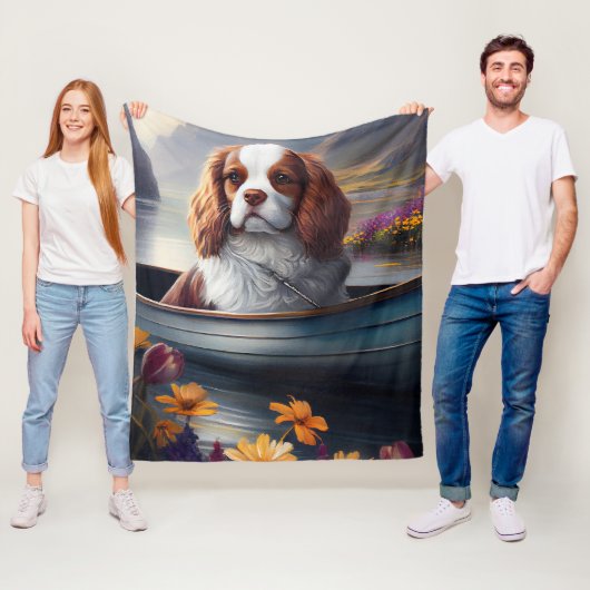 Cavalier King op een peddel: Een Schilderachtig av Fleece Deken (In situ)