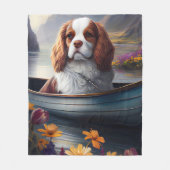 Cavalier King op een peddel: Een Schilderachtig av Fleece Deken (Voorkant)