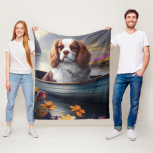 Cavalier King op een peddel: Een Schilderachtig av Fleece Deken