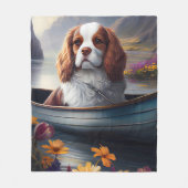 Cavalier King op een peddel: Een Schilderachtig av Fleece Deken (Voorkant)