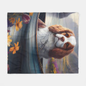Cavalier King op een peddel: Een Schilderachtig av Fleece Deken (Voorkant (Horizontaal))