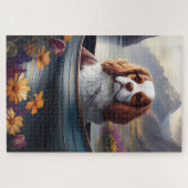 Cavalier King op een peddel: Een Schilderachtig av Legpuzzel (Horizontaal)