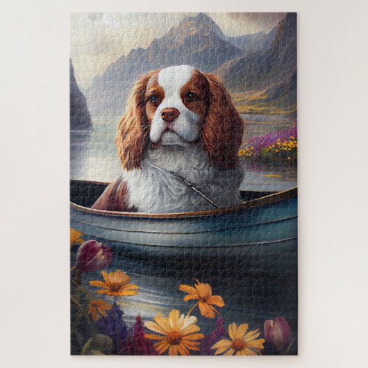Cavalier King op een peddel: Een Schilderachtig av Legpuzzel (Verticaal)