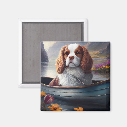 Cavalier King op een peddel: Een Schilderachtig av Magneet (Voorkant / Achterkant)